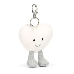 Amuseables Cream Heart Bag Charm