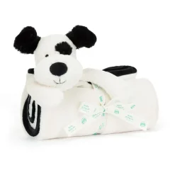 Bashful Black & Cream Puppy Blankie
