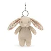 Blossom Beige Bunny Bag Charm