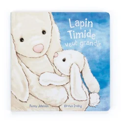Lapin Timide Veut Grandir Livre and Bashful Cream Bunny Medium