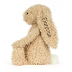 Personalised Bashful Luxe Bunny Curly Big