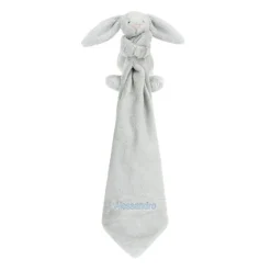 Personalised Bashful Silver Bunny Soother